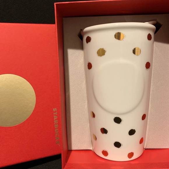 Starbucks Other - Starbucks 2014 Gold Polka Dot Collection